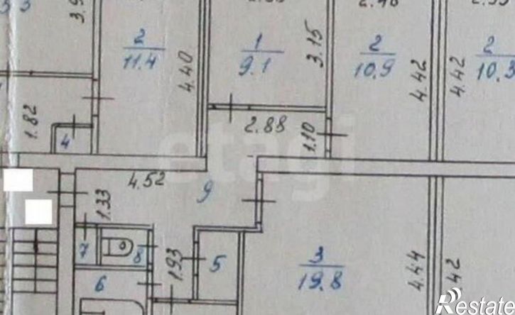 3-комн квартира Печорская улица, 10,  д. 10