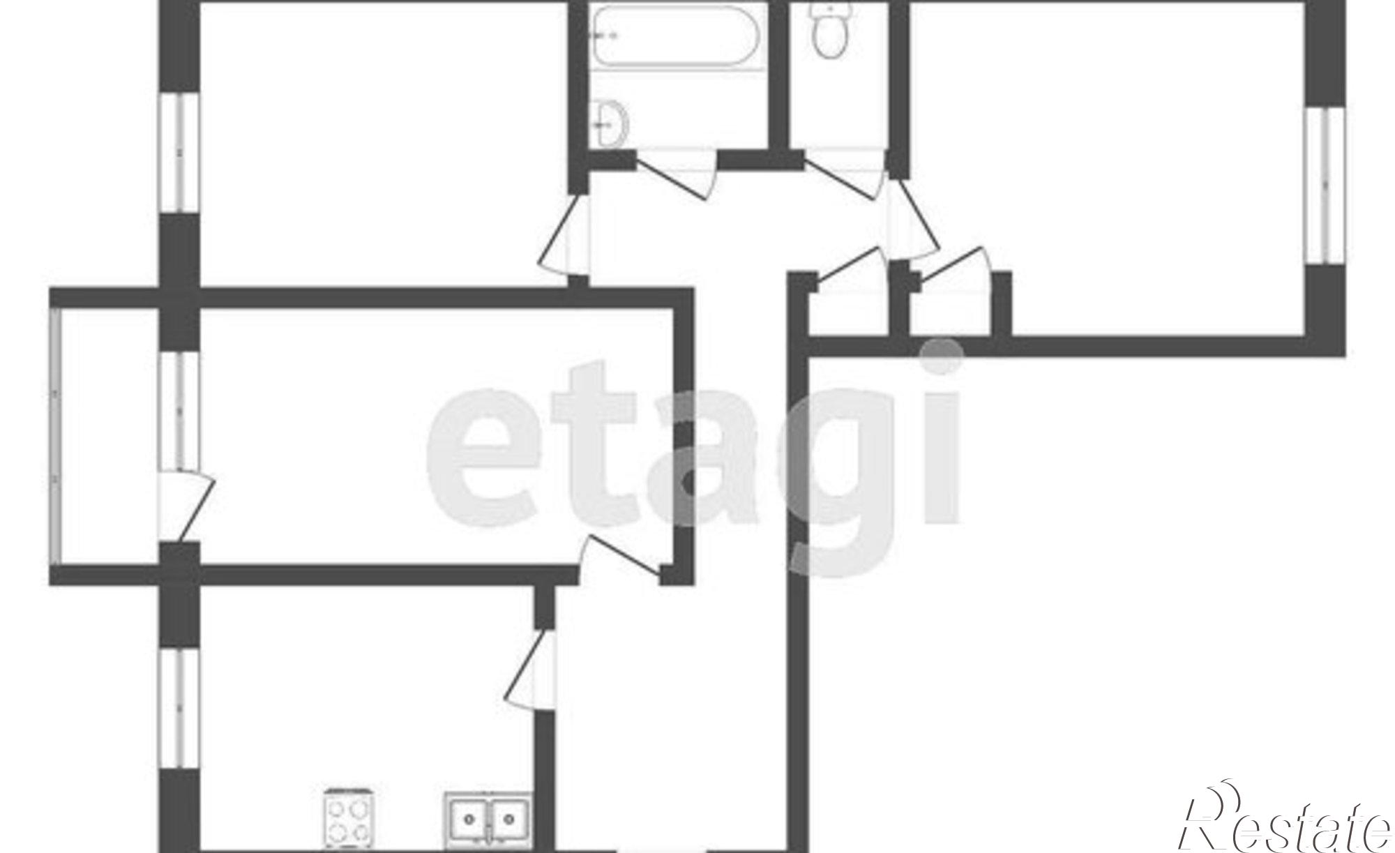 Купить квартиру за 6 000 000 рублей на улица Сенюкова, 18