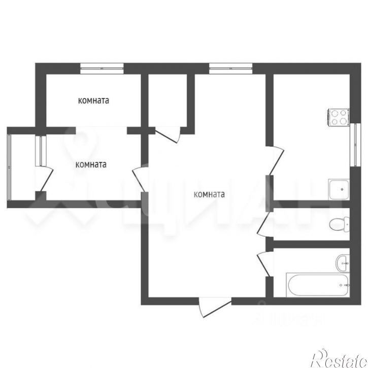 3-комн квартира проезд Строителей, 19,  д. 19