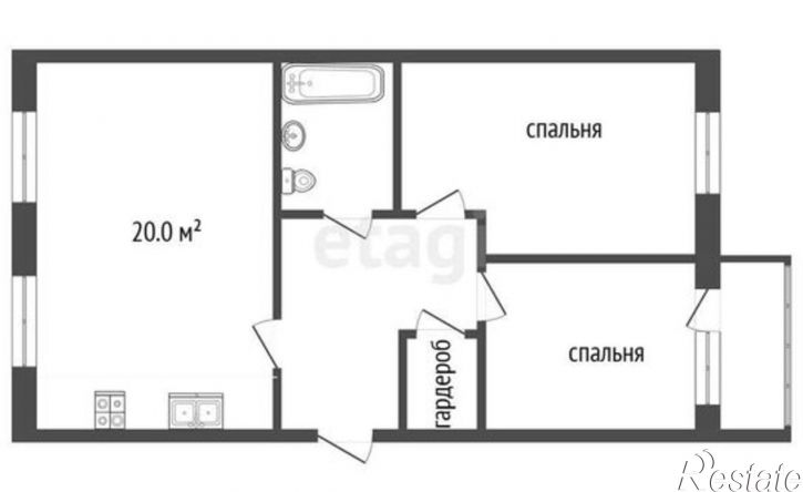 3-комн квартира проспект Космонавтов, 23,  д. 23