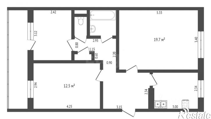 3-комн квартира Пионергорский проезд, 4,  д. 4