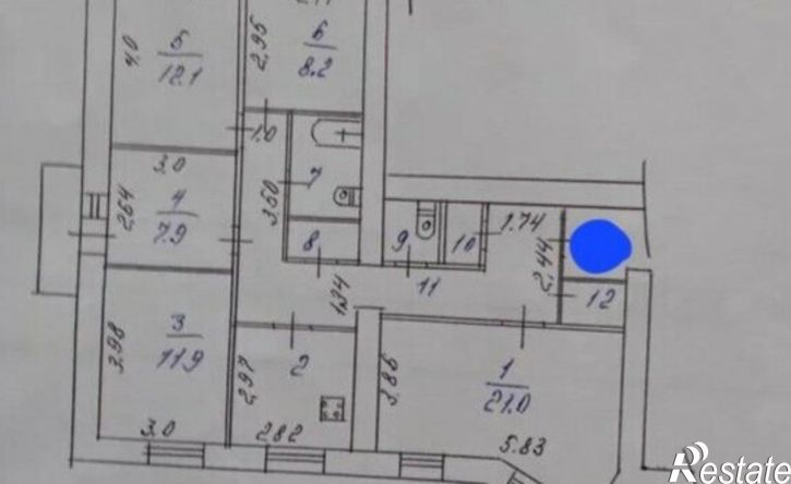 5-комн квартира проспект Ленина, 24,  д. 24
