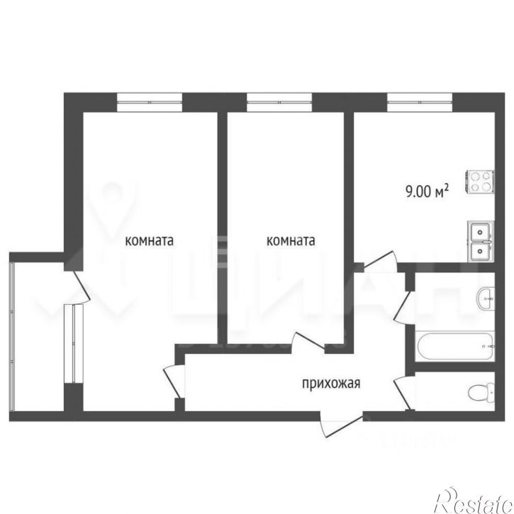 2-комн квартира Пионергорский пр-д, 4,  д. 4