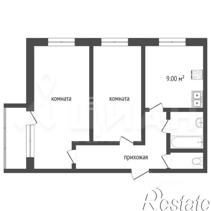 2-комн квартира улица Машиностроителей, 3,  д. 3