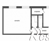 1-комн, 43кв м, этаж 1/3 улица Бушуева, 27Б