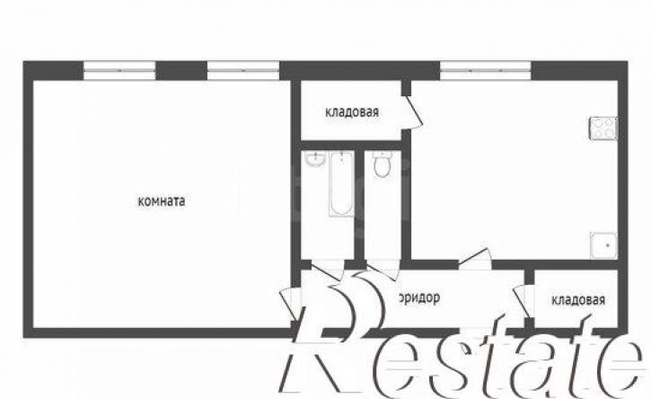 1-комн квартира улица Бушуева, 27Б,  д. 27Б